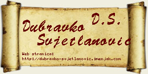 Dubravko Svjetlanović vizit kartica